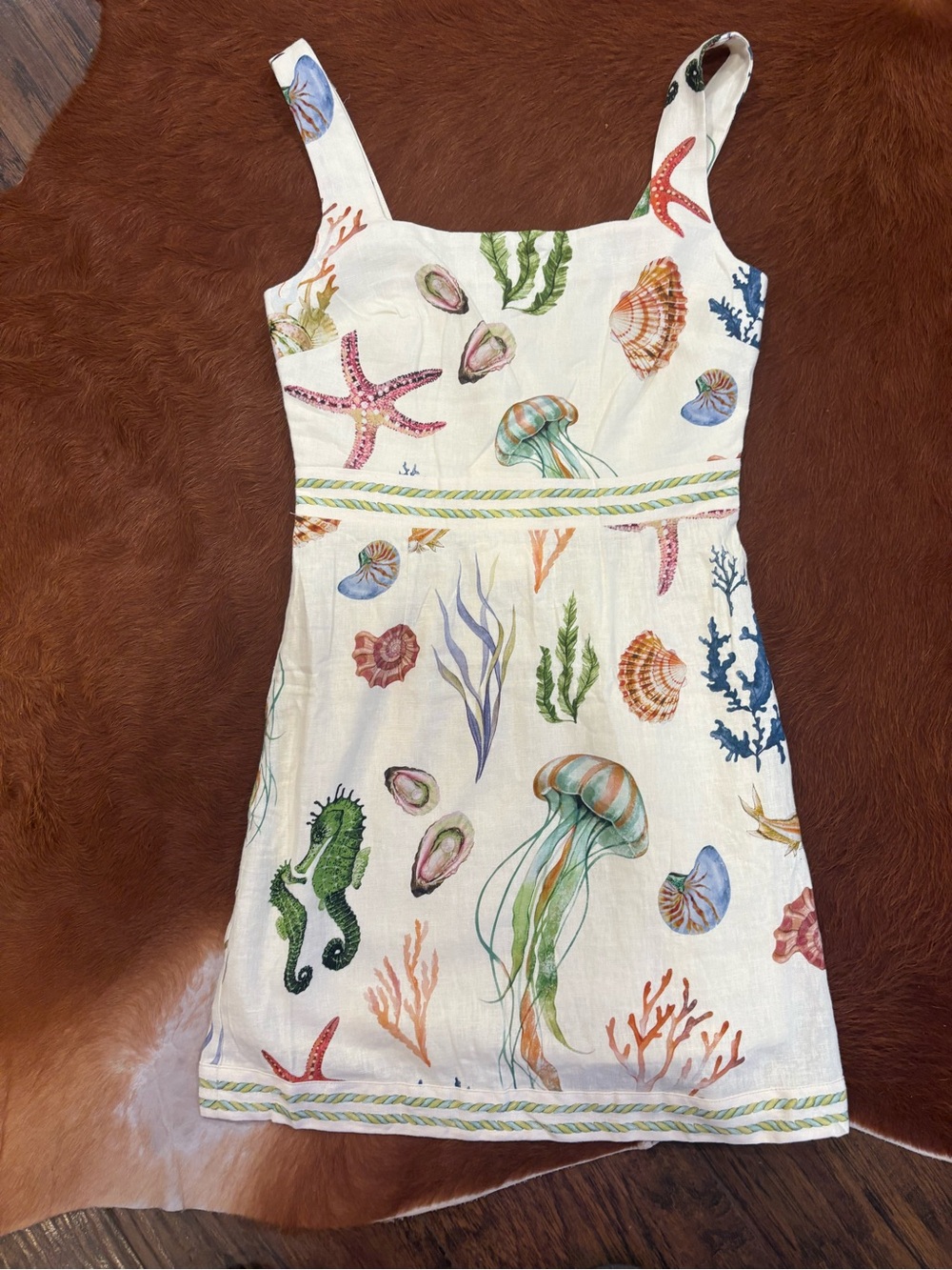 Caroline Constas Cream Smocked mini dress - Picture 2 of 4